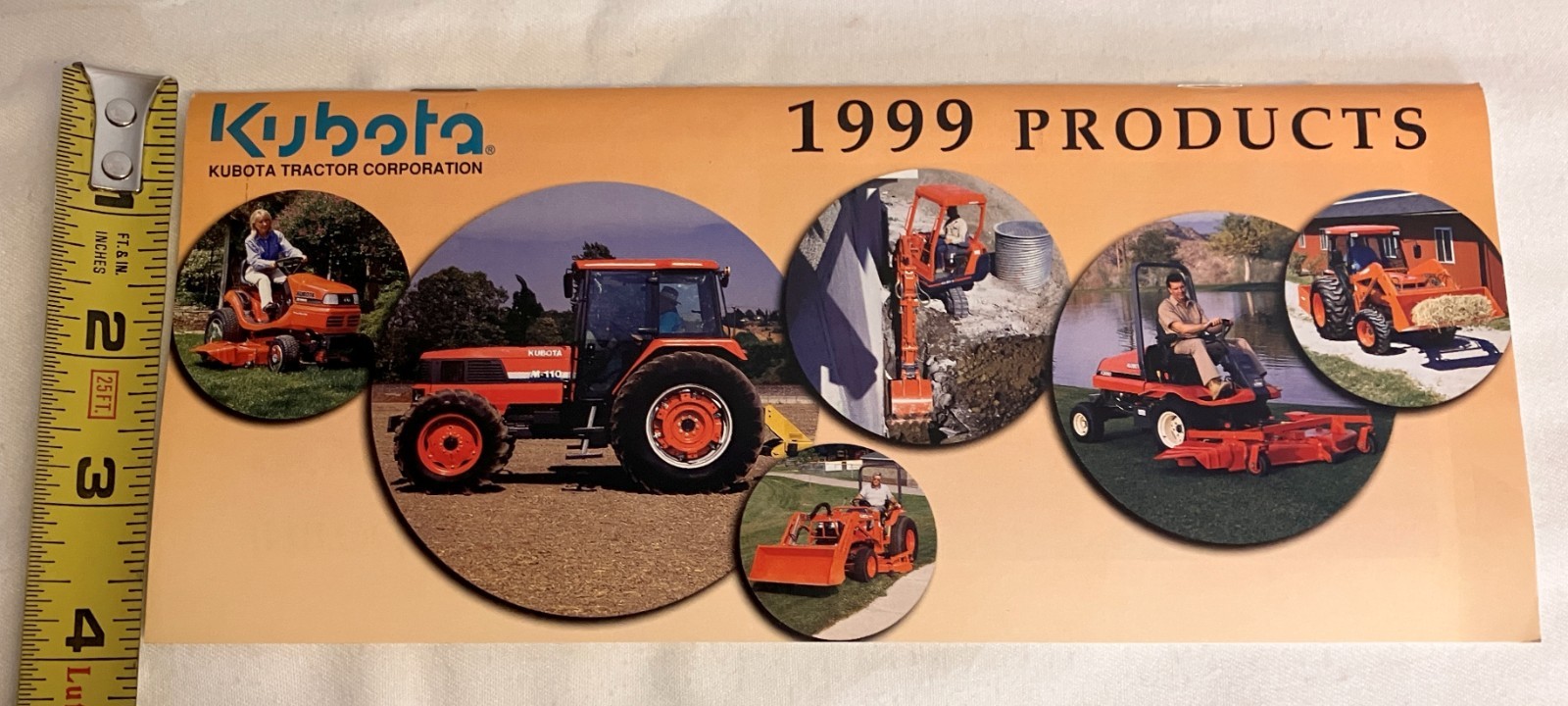 Kubota 1999 Products 48 pages Page Literature Guide 9&Prime; x 4&Prime; *NEW*