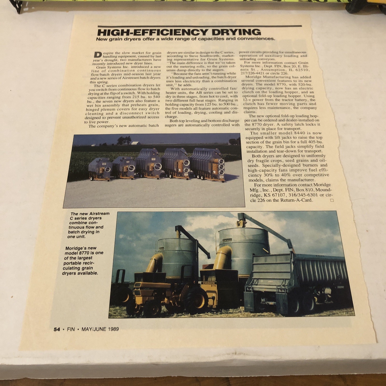 1989 Dealer CBT 8240 8060 8260 Tractor Sales Brochure Spec Sheet Literature