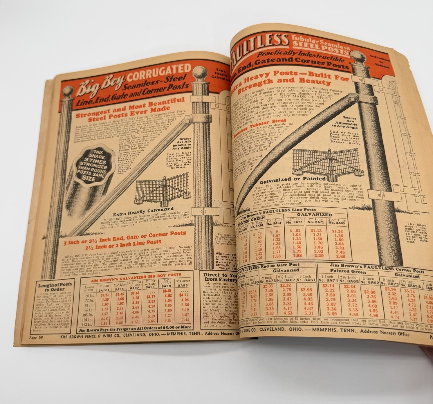 JIM BROWN&rsquo;S 1935 BARGAIN BOOK – THE BROWN FENCE & WIRE CO.- Catalog