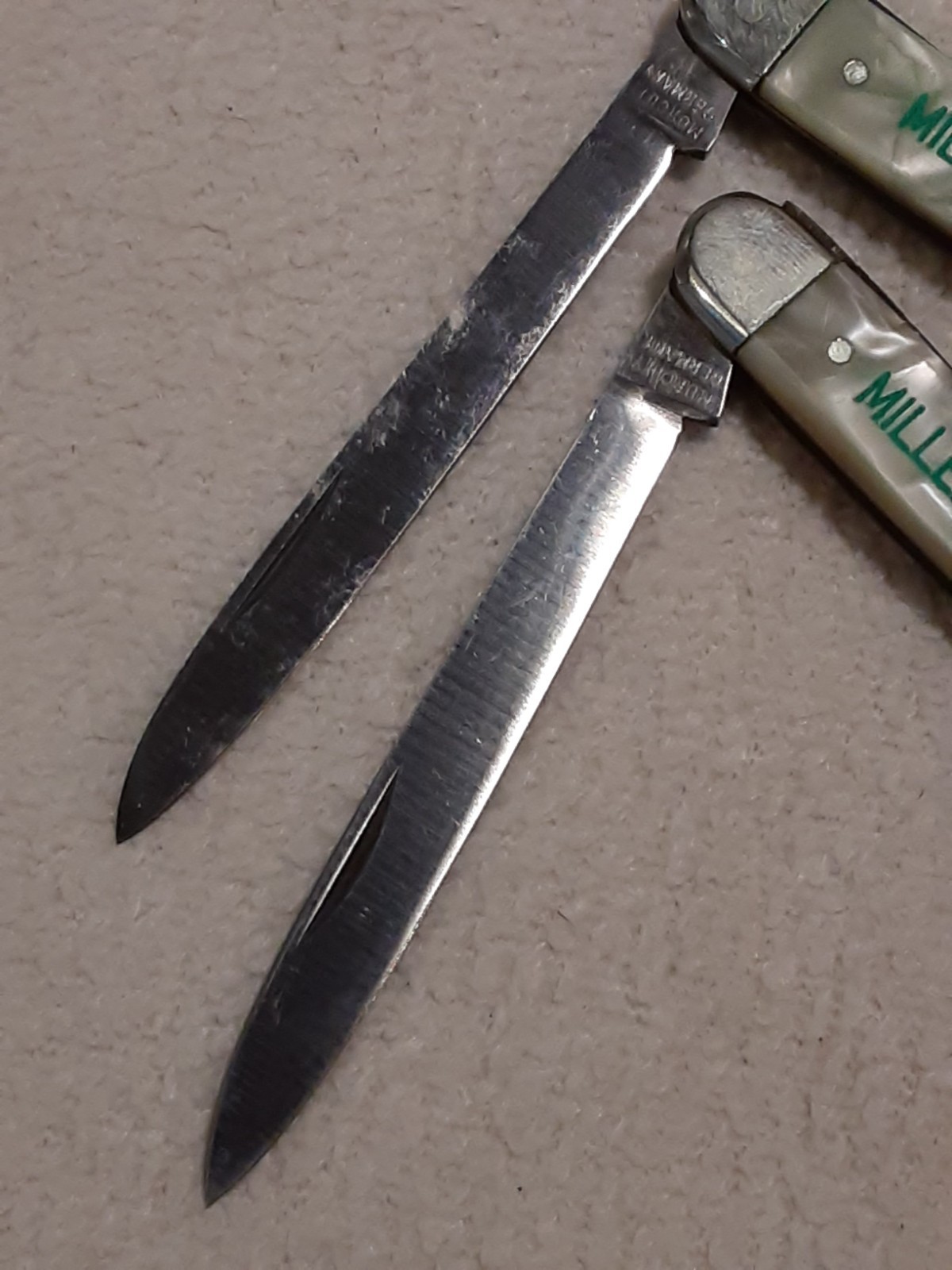 VINTAGE MURCOTT GERMANY ADVERTISING POCKET KNIFE MILLER FERTILIZER CORP BALTO MD