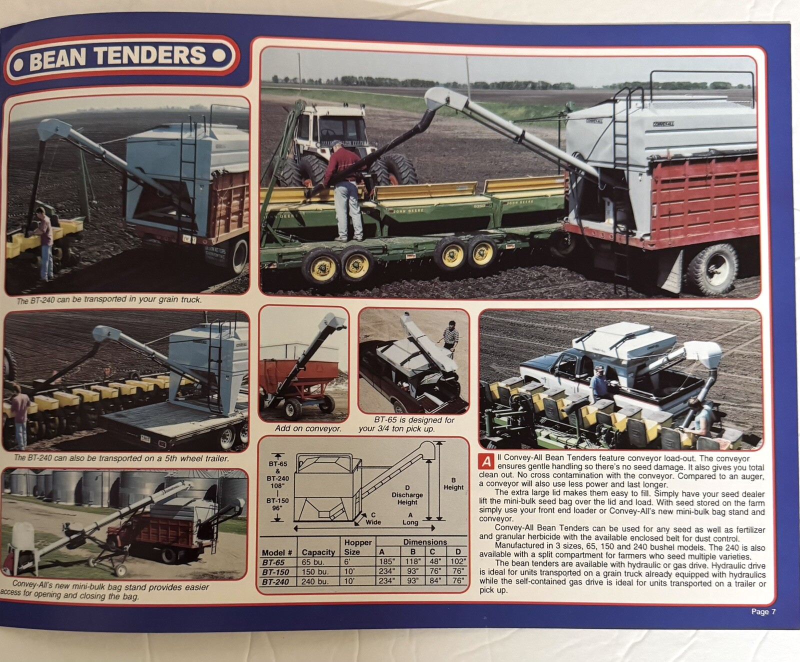 Vintage 1990&rsquo;s Agricultural Farm Equipment Convey-All Product Catalog Tenders