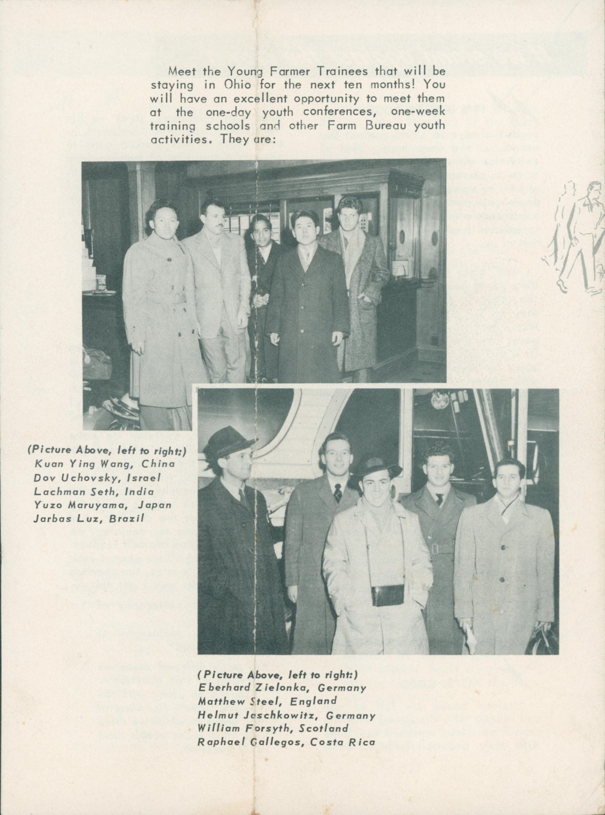 c1950 Ohio Farm Bureau Going Along Article Foreign Student Visitors Photo Rural