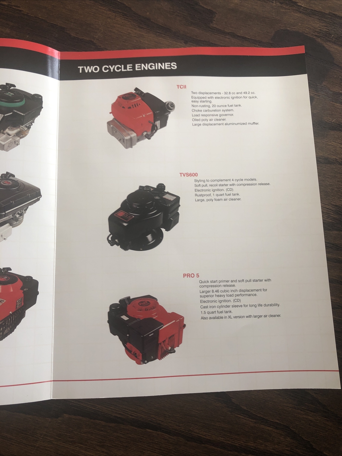 Tecumseh Rotary Mower Engine Line Tecumseh Engines vintage brochure 4-color 1992