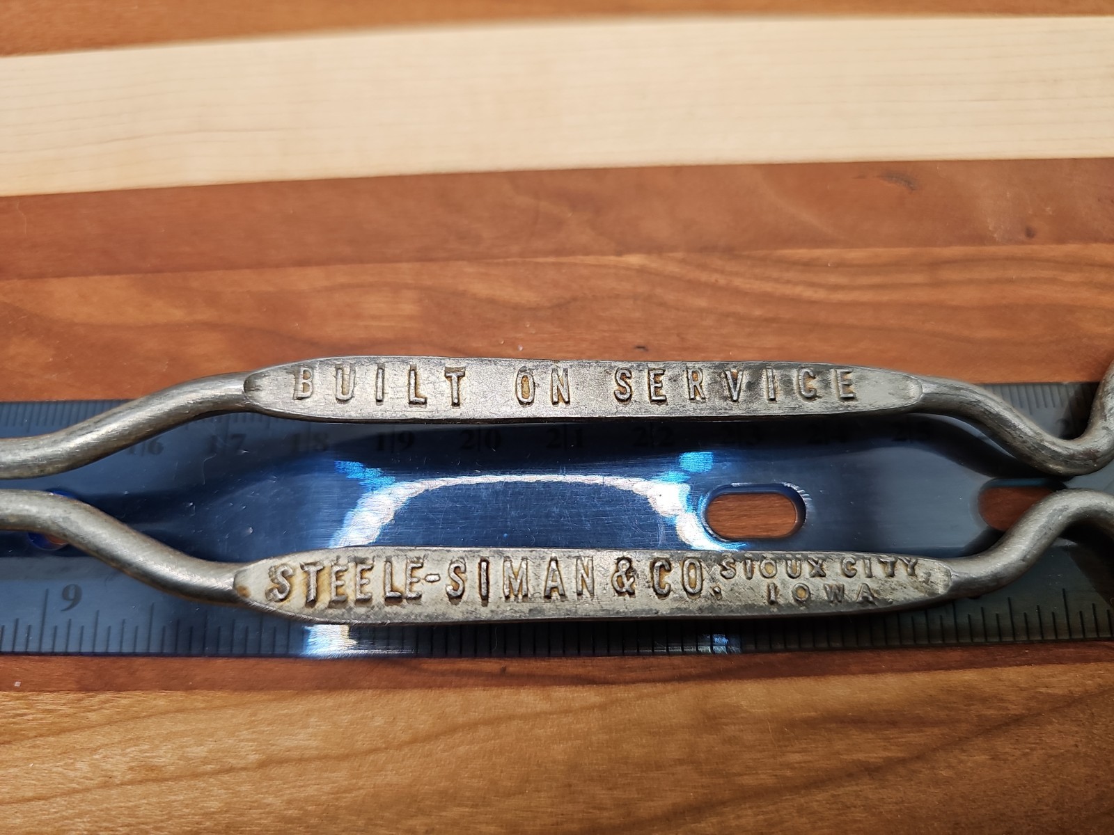 Vintage Steele-Siman & Co Sioux City Iowa Advertising Slot Spoon Bottle Opener