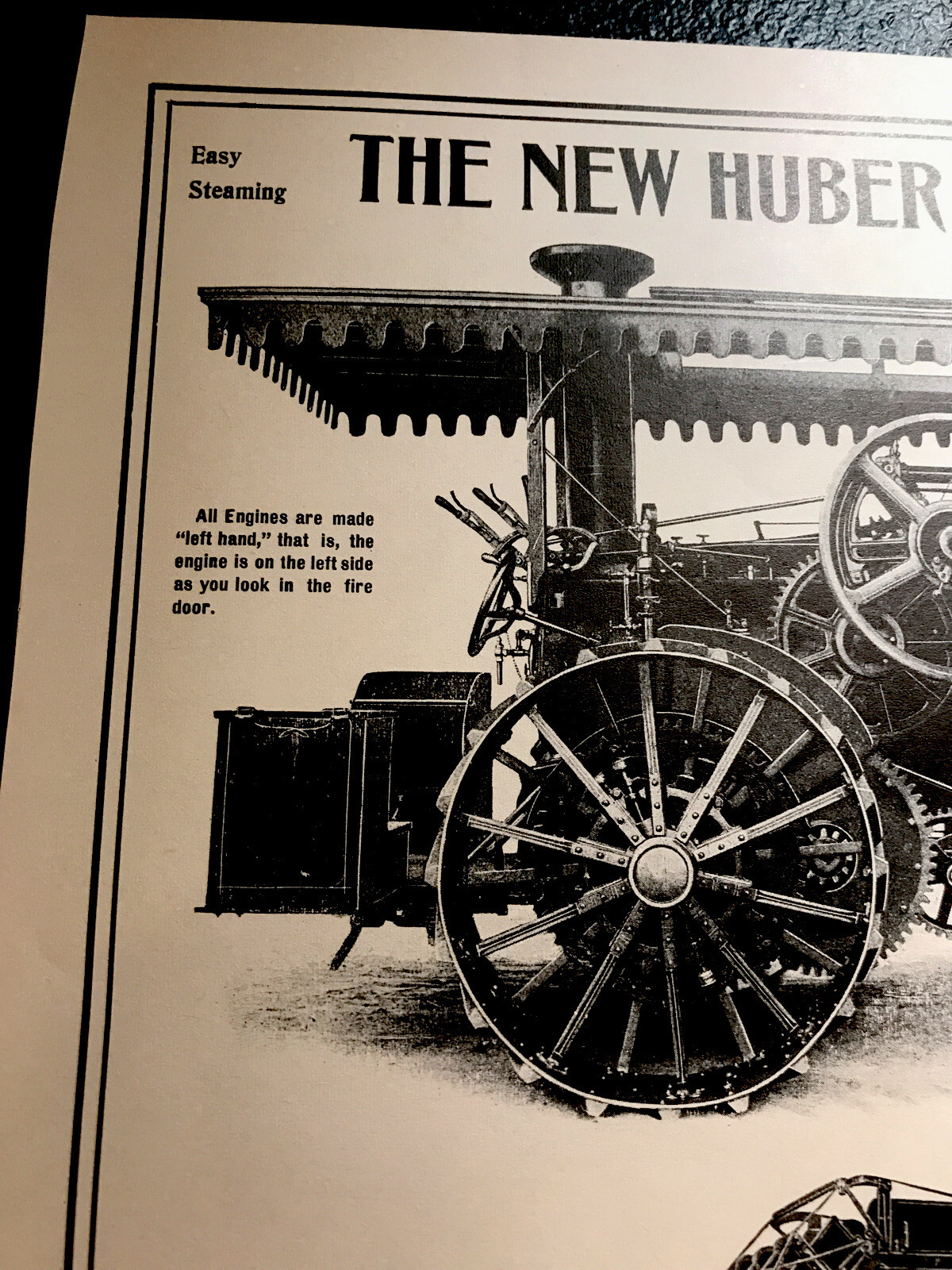 1906 Huber Traction Engine Farm Implements Advertising – Marion – Ohio