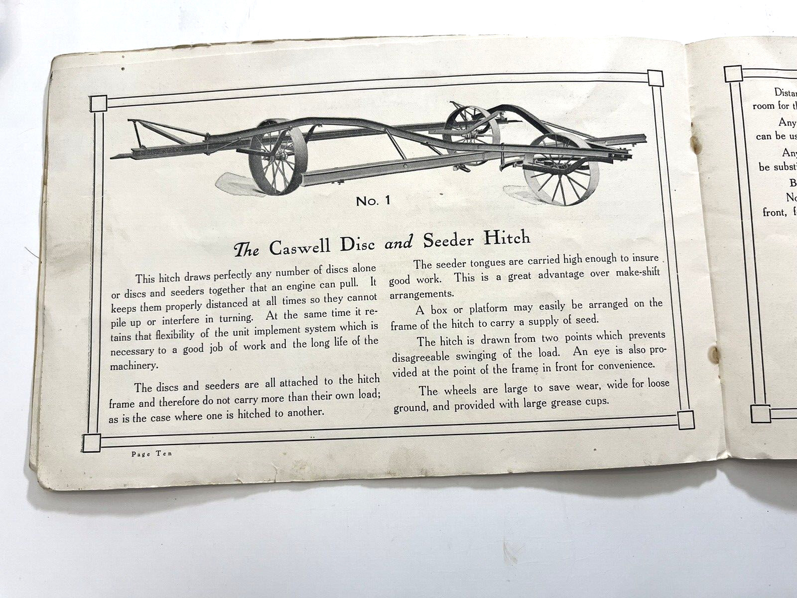 Caswell Power Farming Equipment Booklet Cherokee IA Old Illustrated FLAWS RARE