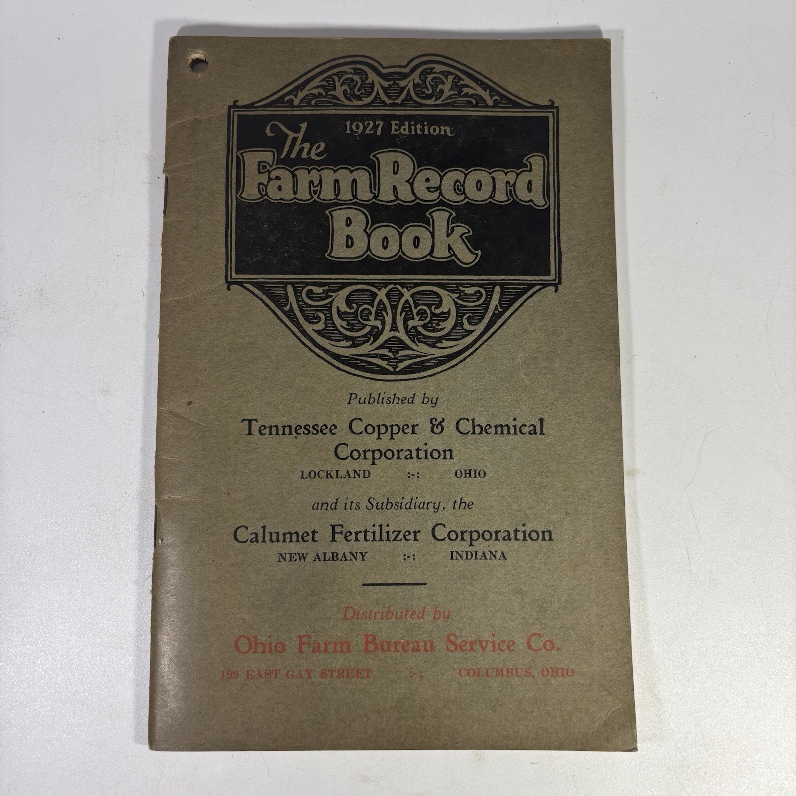 1927 Farm Record Book – Ohio Farm Bureau / Tennessee Copper