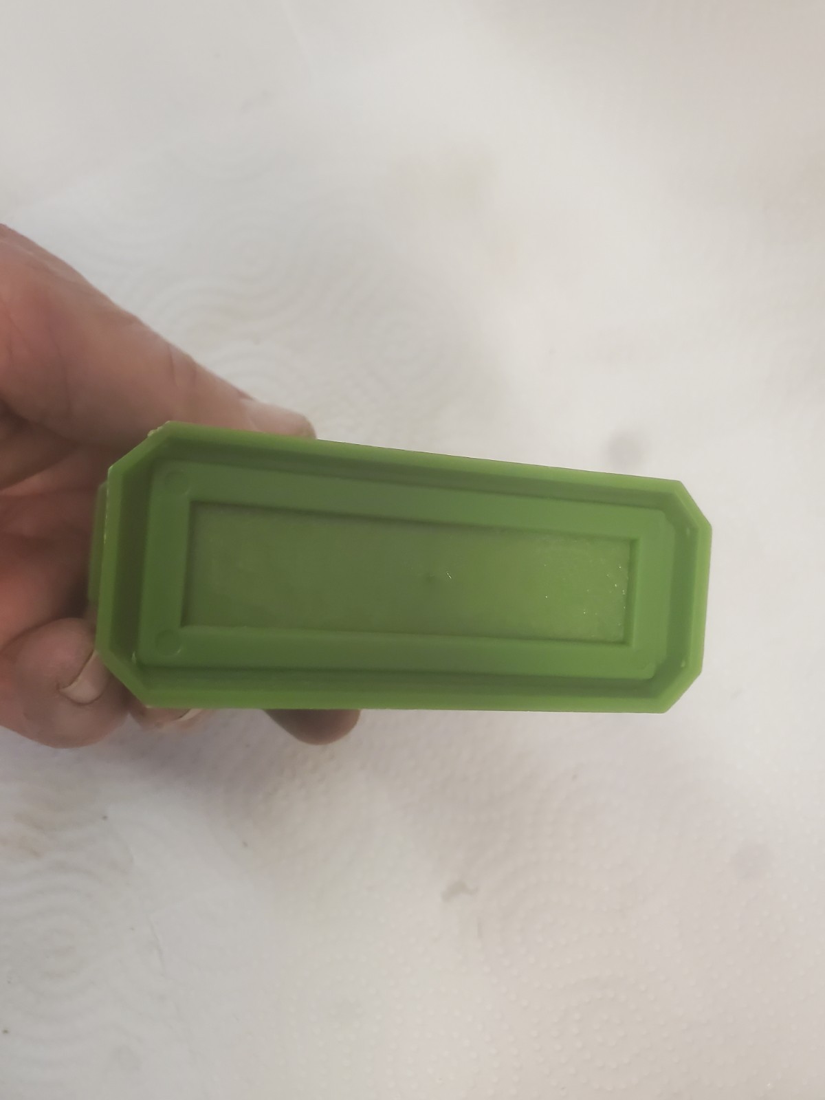 Green Plastic Salt & Pepper Shaker Shear Elevator Bristow Iowa Grain Feed