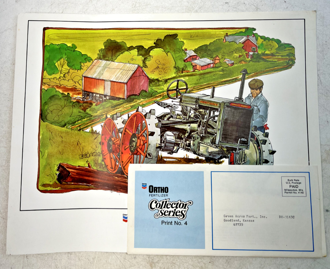 Vintage Ortho Fertilizer Collector Series Massey-Harris GP Tractor Print No. 4