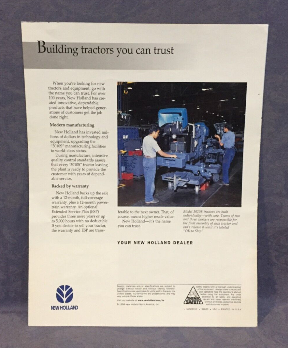 New Holland 42 PTO Hp Economy Tractor Trifold Sales Brochure