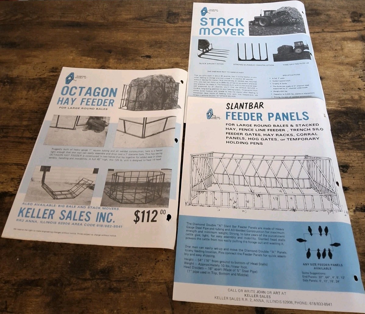 Keller Sales Inc Hay Feeder And Big Bale Hands Brochures With Price List