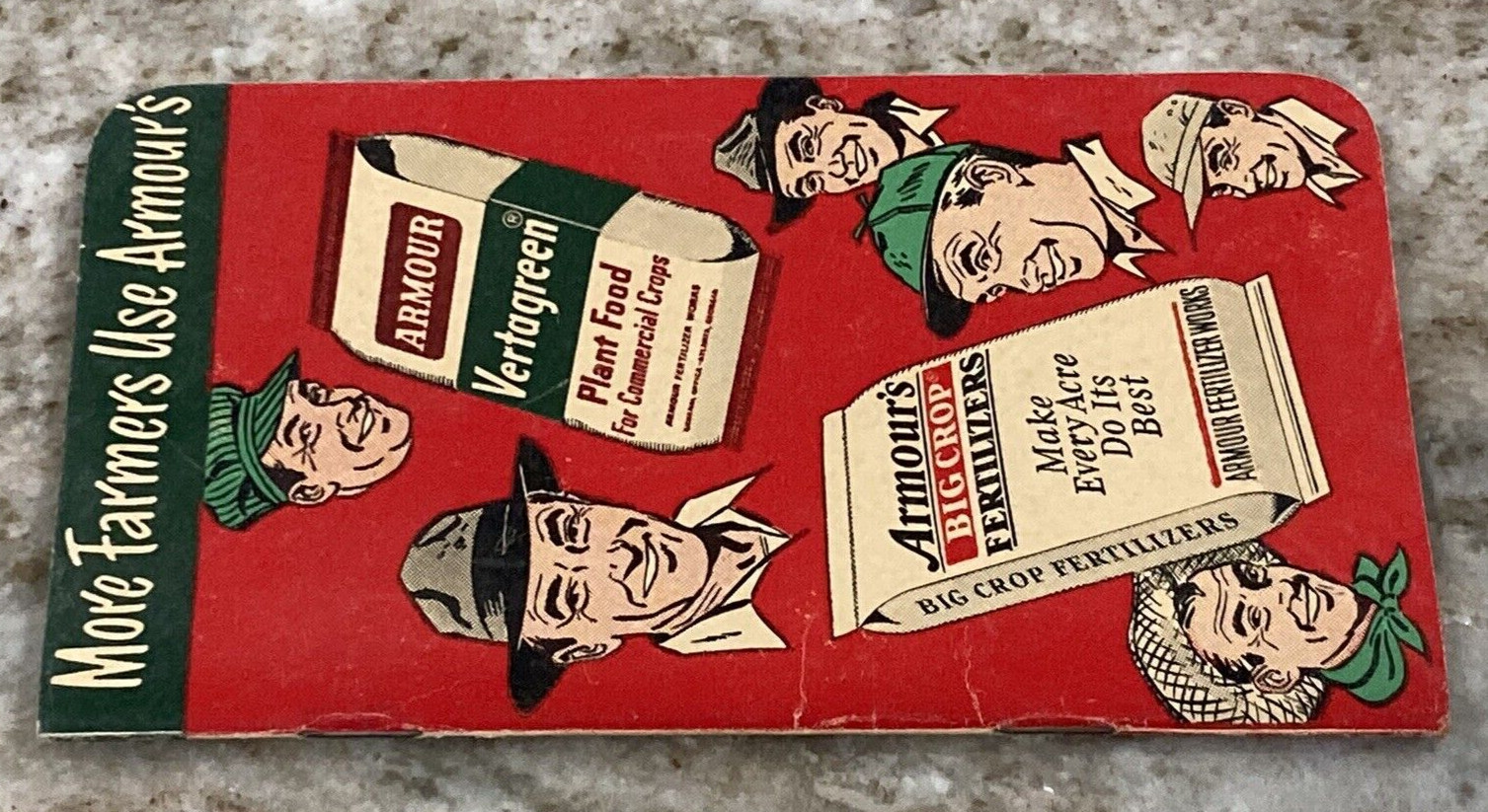 ARMOUR VERTAGREEN Fertilizer Memo Booklet 1953 Agriculture Ad Memo Book A993