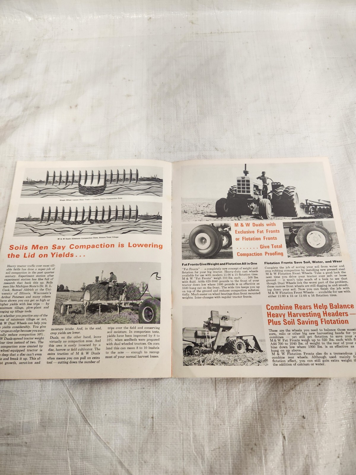 Original M&W Dual Wheels OL Tractor Brochure John Deere Case IH Oliver Massey
