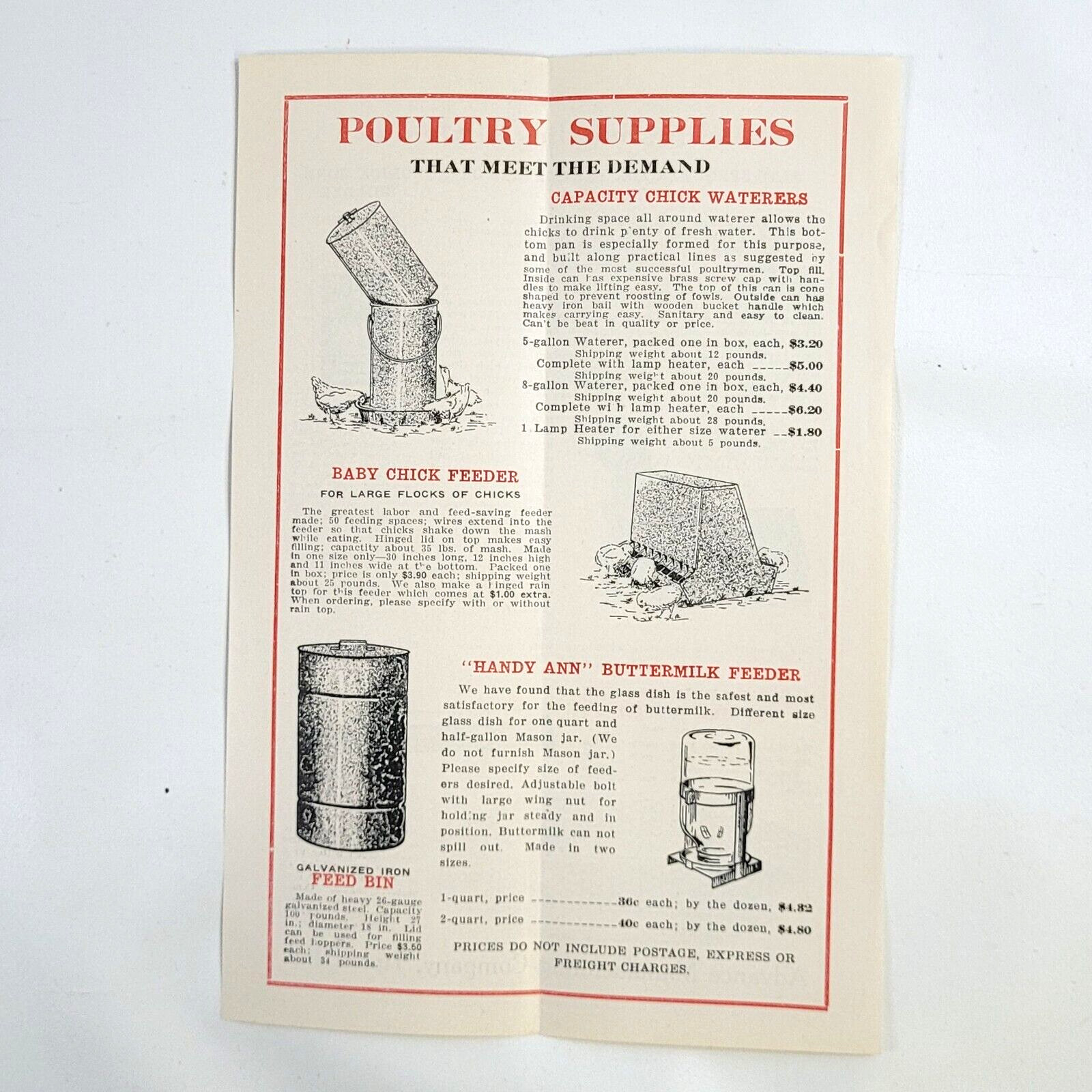c.1920 Advance Manufacturing Poultry Farm Brooder Stove Ad Flyers Tipton Indiana
