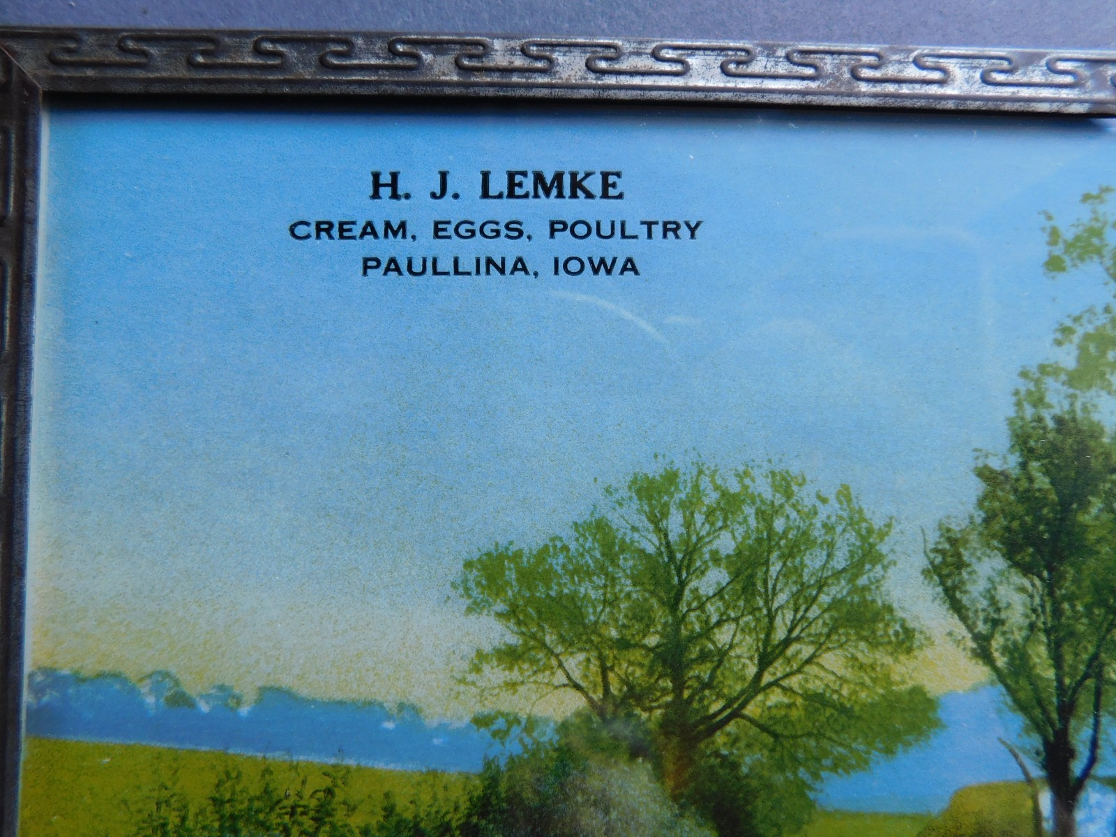 H J Lemke: Cream, Eggs, Poultry – Paullina, Iowa – Advertisement Framed