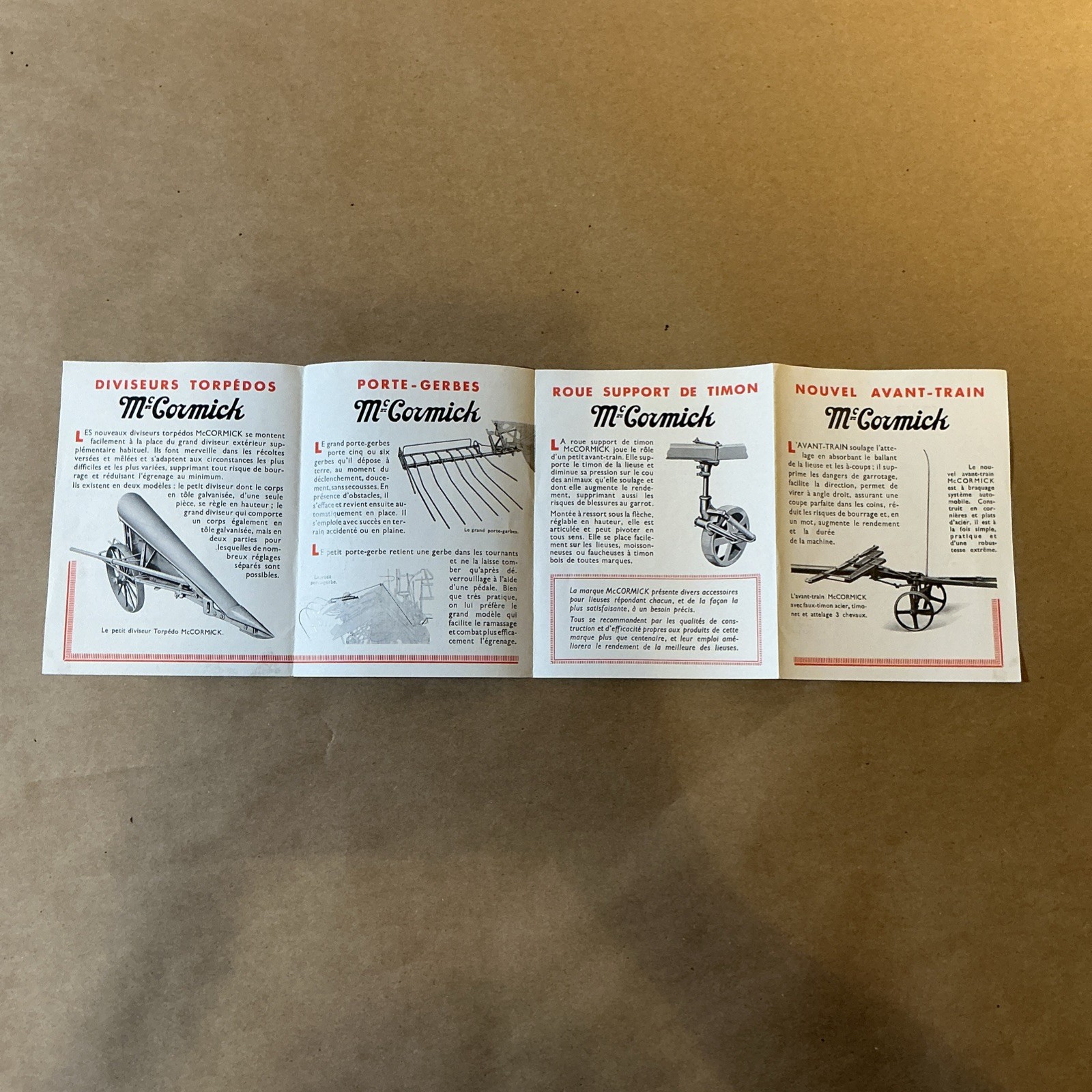 Group Of 7 French McCormick Deering Brochures As Is INV-P0904