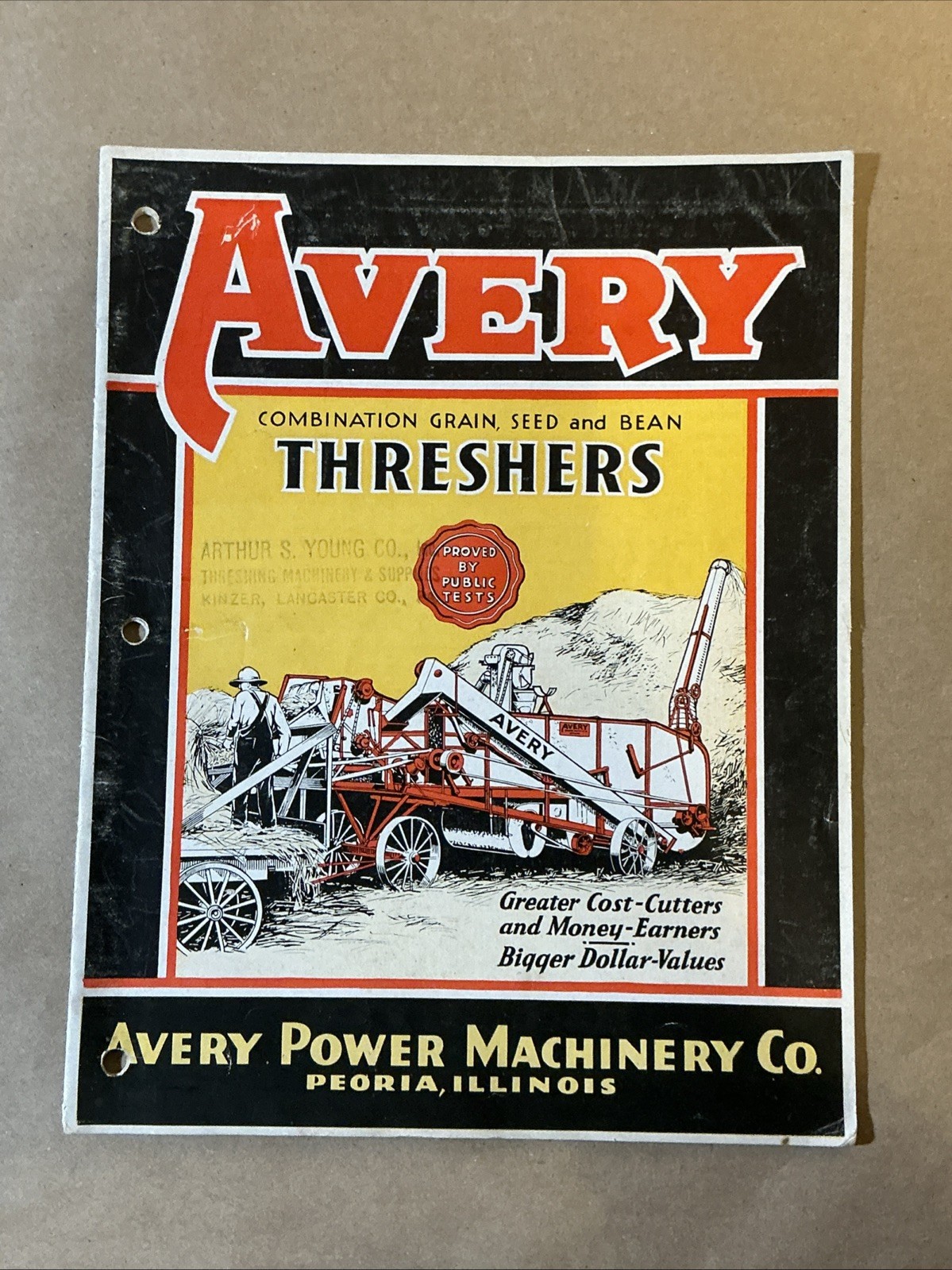 Vintage Original Threshers Catalog Avery Power Machinery Co. As Is INV-P1059