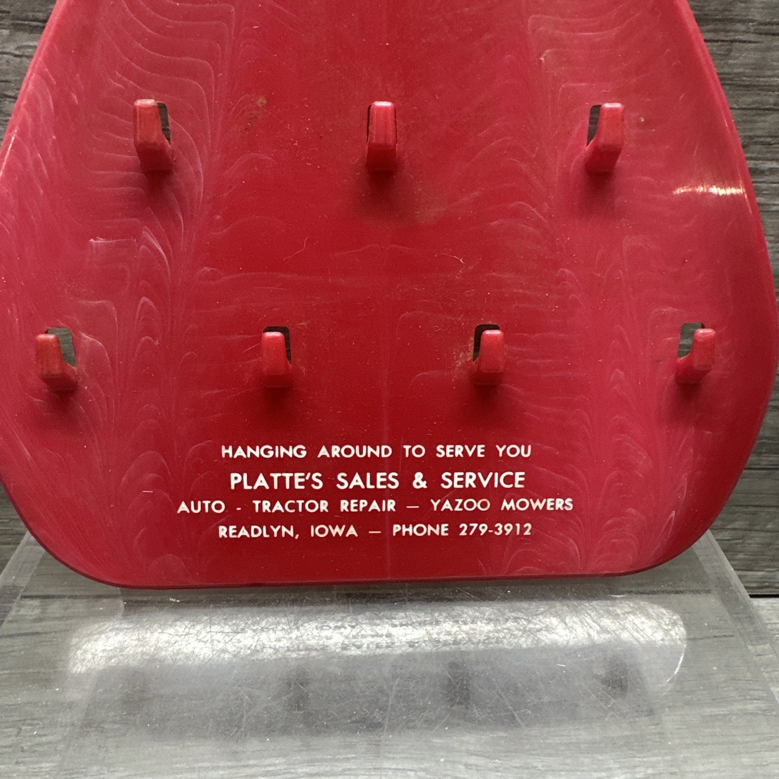 PLATTE’S SALES & SERVICE Readlyn Iowa Farm Key Holder BREMER County YAZOO MOWERS