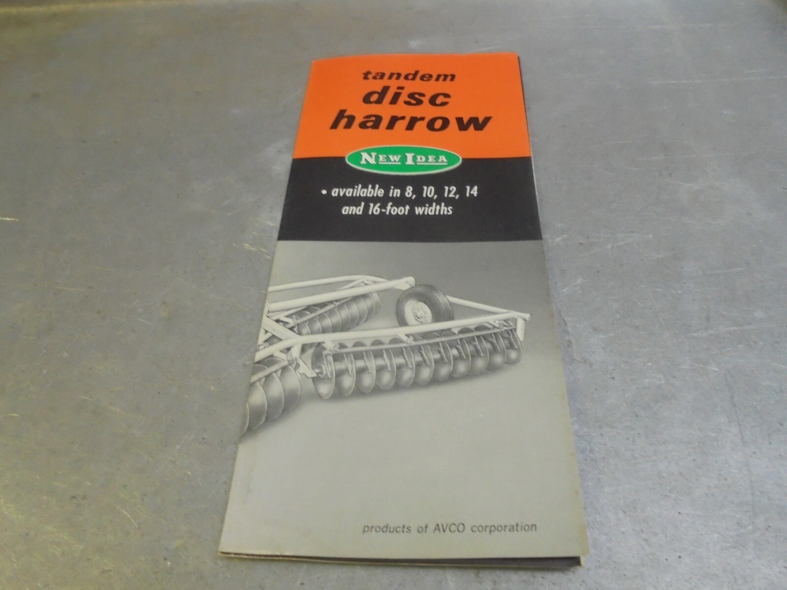 Vintage 1964 New Idea Disc harrow Brochure