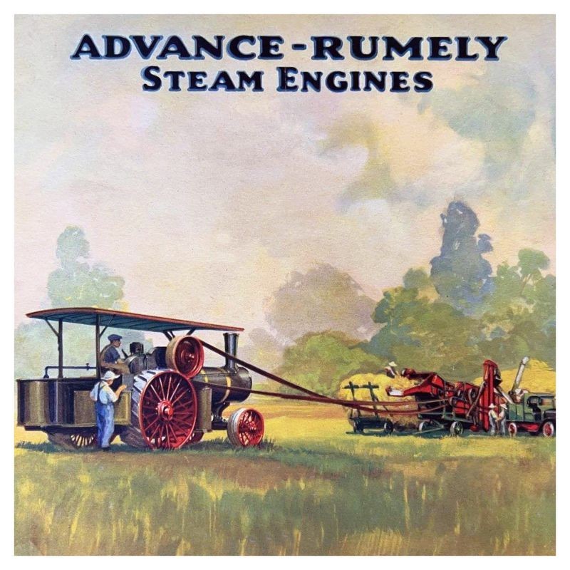 Advance Rumely Steam Engines NEW Sign 28&Prime; Dia. Square AMERICAN STEEL