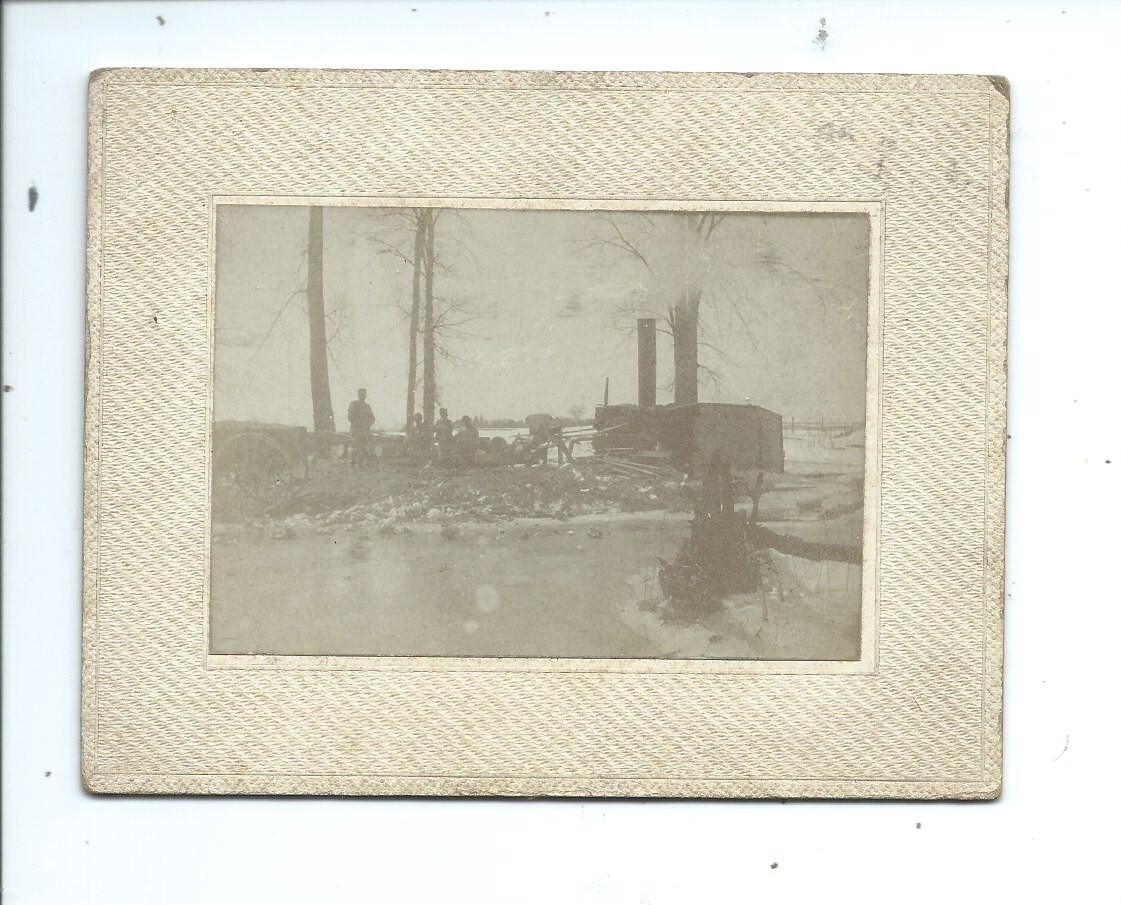 11&Prime;x7&Prime; FANTASTIC vtg STEAM TRACTOR photo FARM Saw Mills Plow Engines Michigan +5