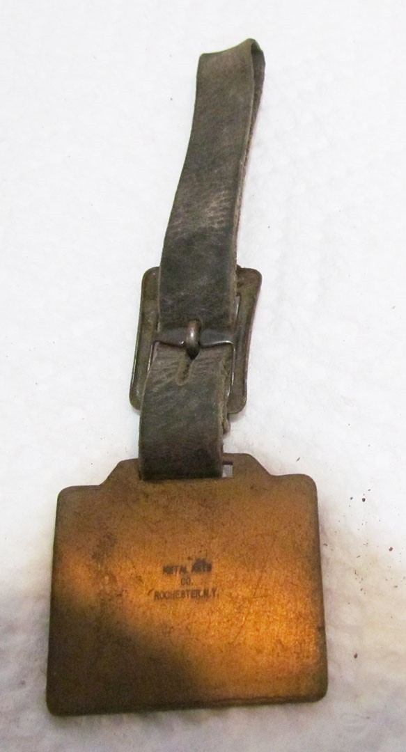 CLARK EQUIPMENT TRACTOR SHOVELS MICHIGAN METAL WATCH FOB VINTAGE ADVERTISING
