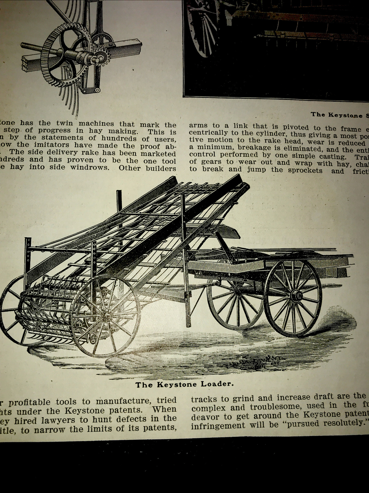 1903 Keystone Farm Implement Advertising – Photo & Article Sterling – Illinois