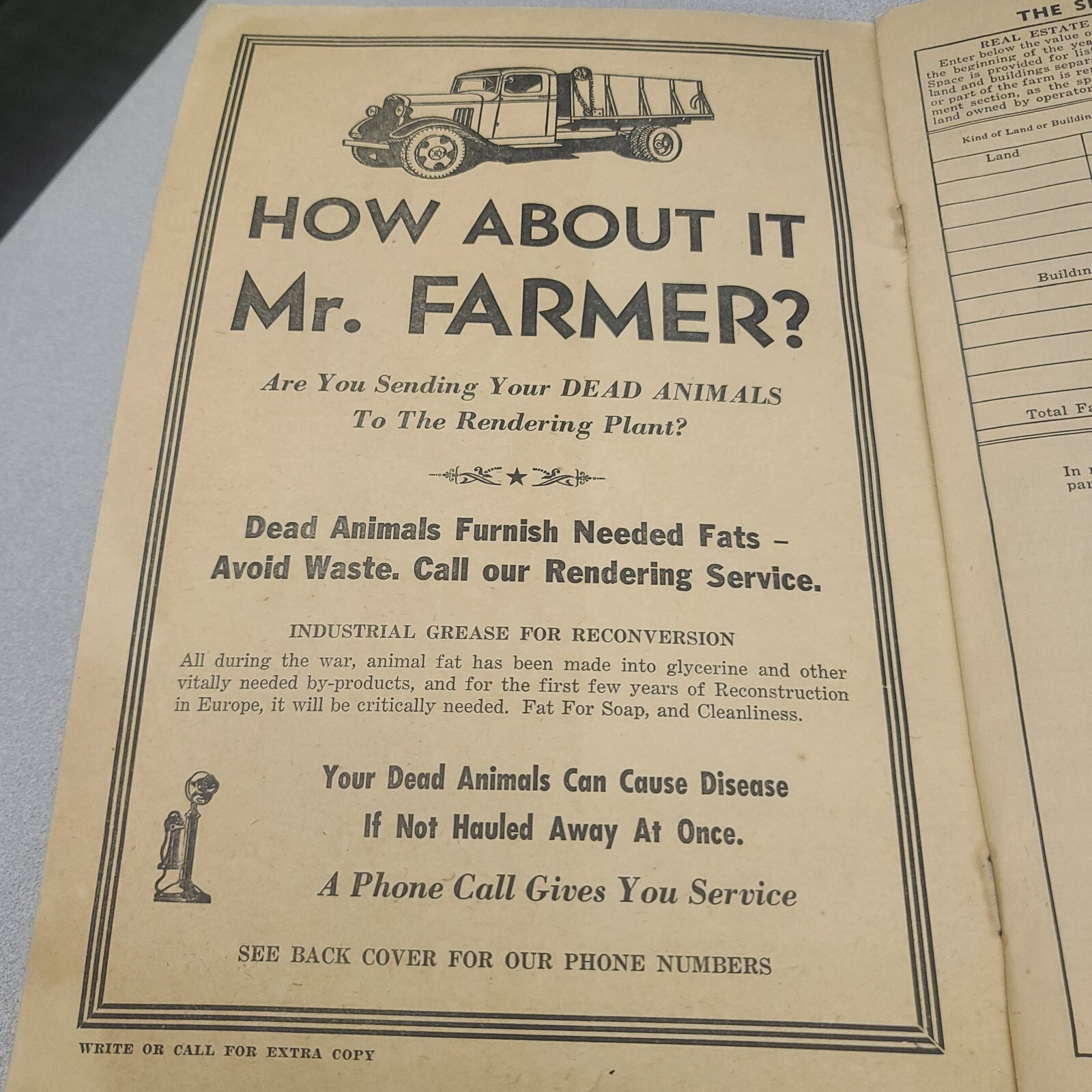 Vtg 1940s Lincoln Nebraska RENDERING CO FARM RECORD BOOKS Advertising Lot 3