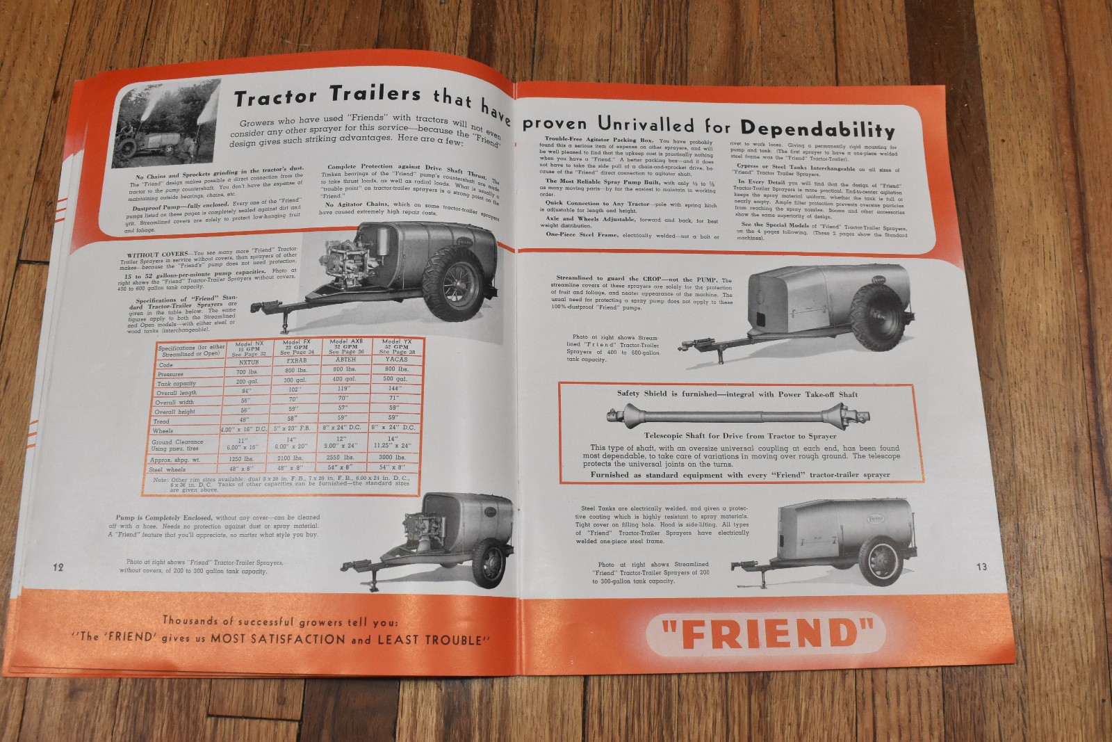 Vintage Friend Pump Sprayer Advertising Sales Brochure