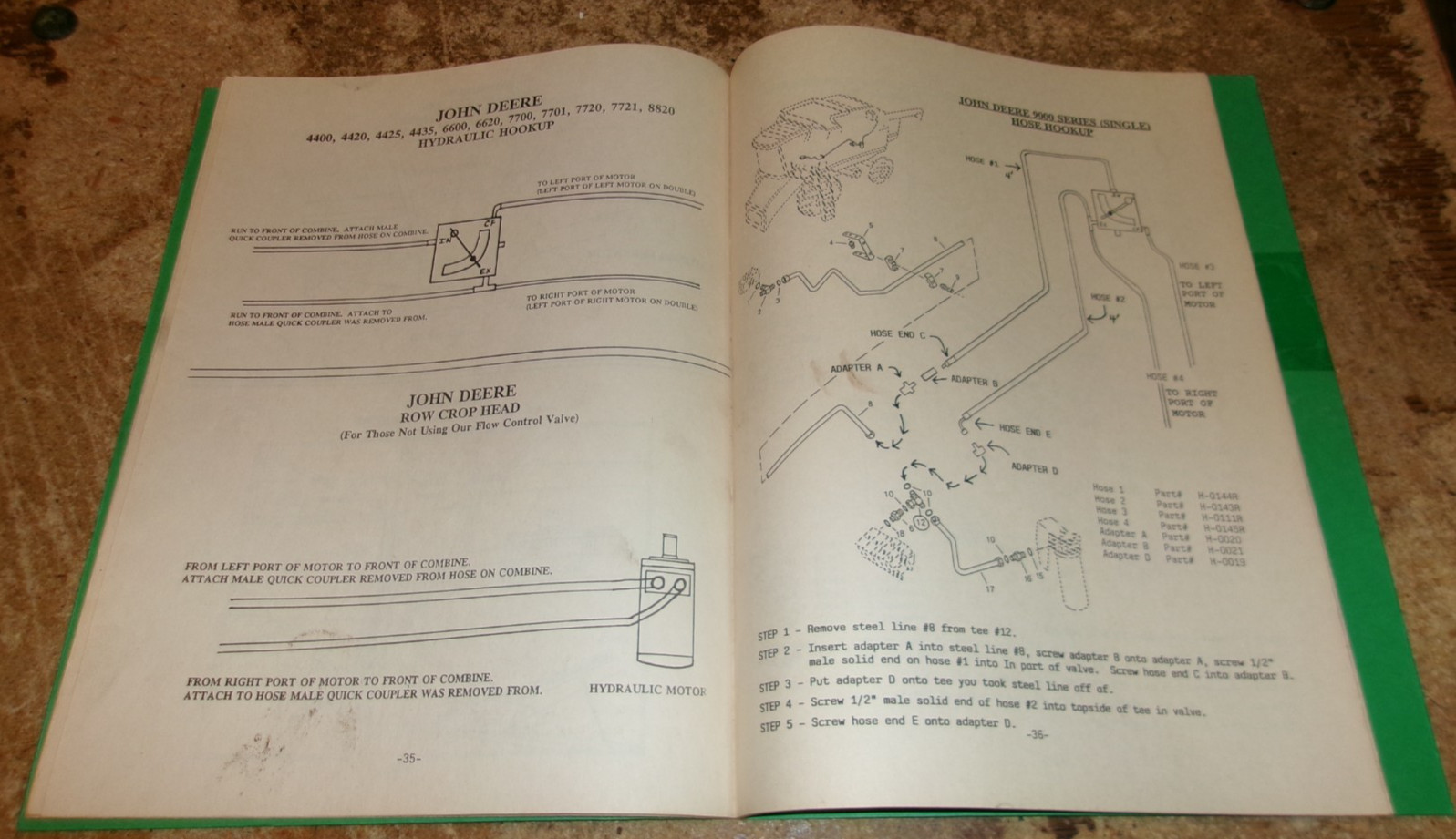 1996 vittetoe chaff spreader for john deere combines operators manual nice used