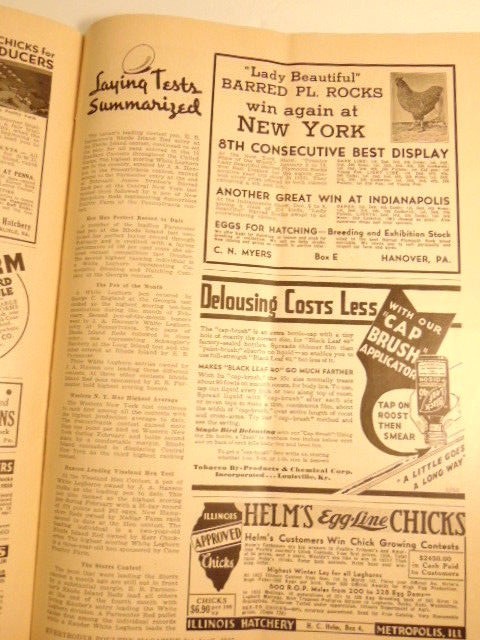 April 1935 Everybodys Poultry Magazine with ads and articles for poutry farmers.