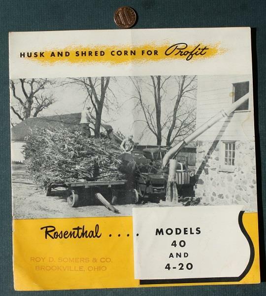 Brookville Ohio Milwaukee Wisconsin Rosenthal Corn Husker Co Catalog Vintage +