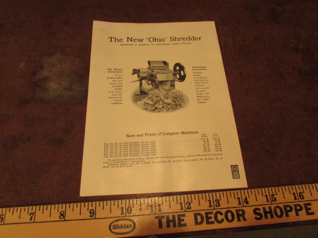 Antique early 1900&rsquo;s advertising brochure Wagon Mounted Cutter Ensilage Silver