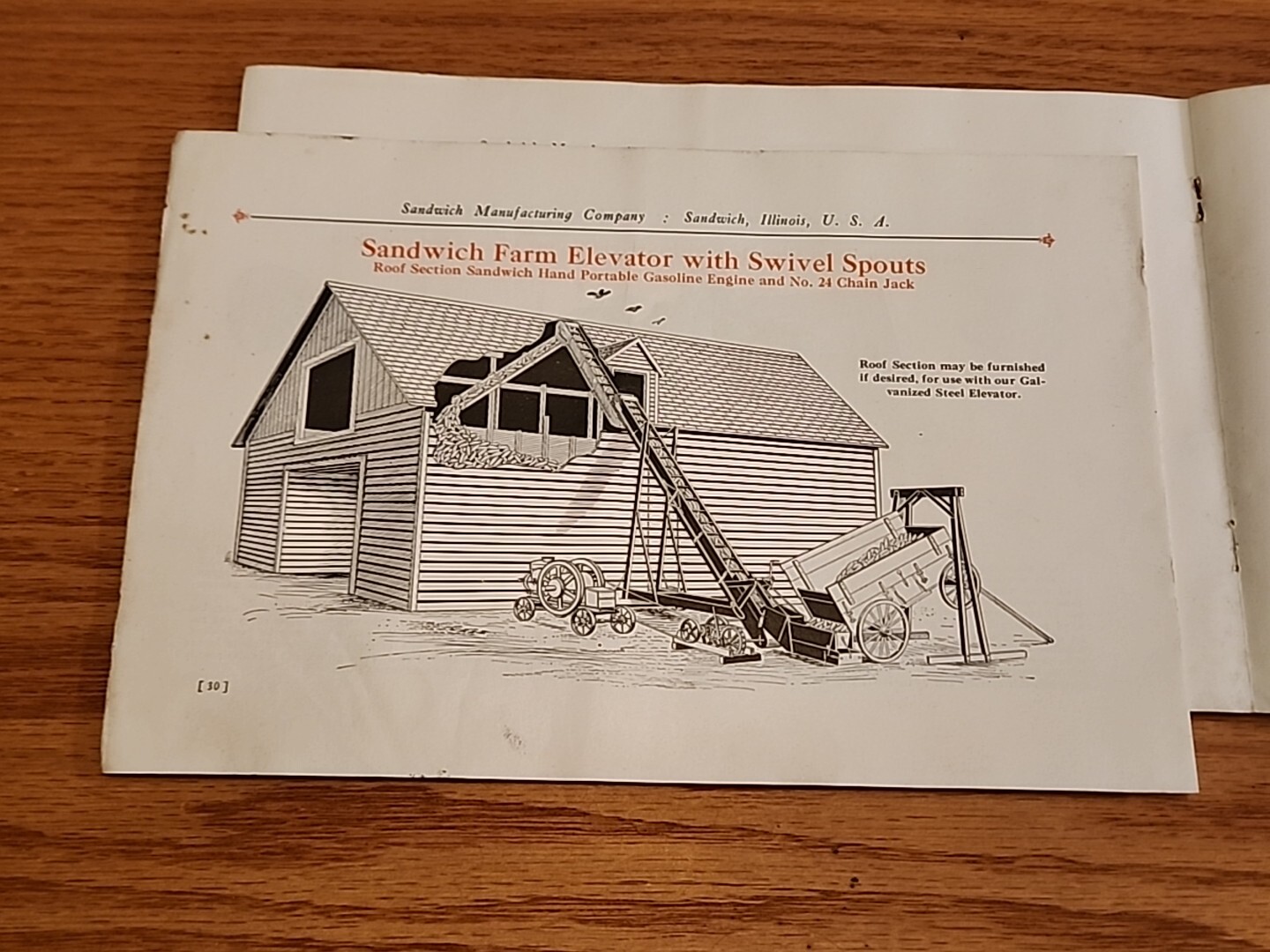 Sandwich Portable and Bucket Elevators Illinois Gas Engine