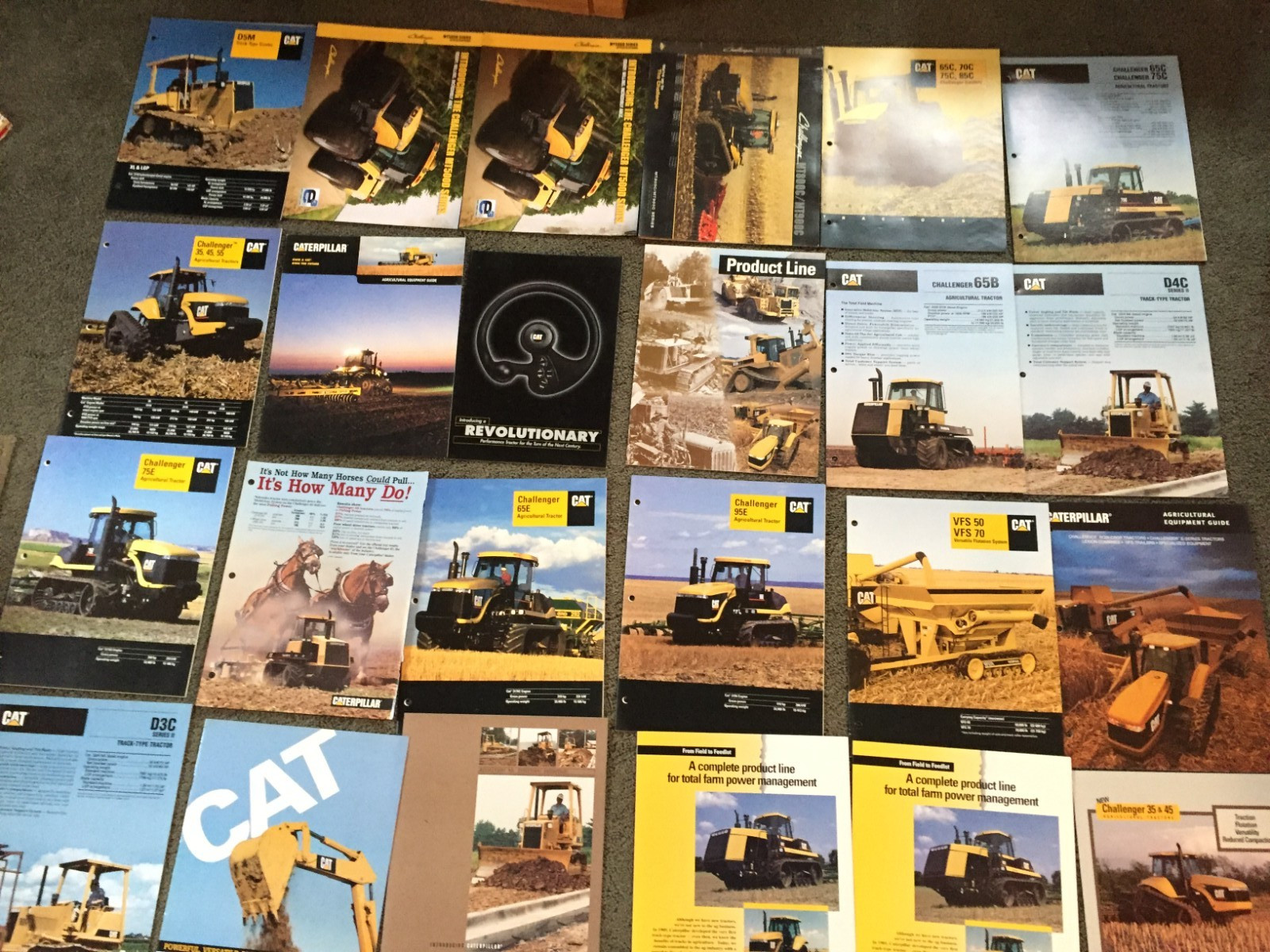MASSIVE Lot of 43 Caterpillar CAT Industrial equipment brochures Literature