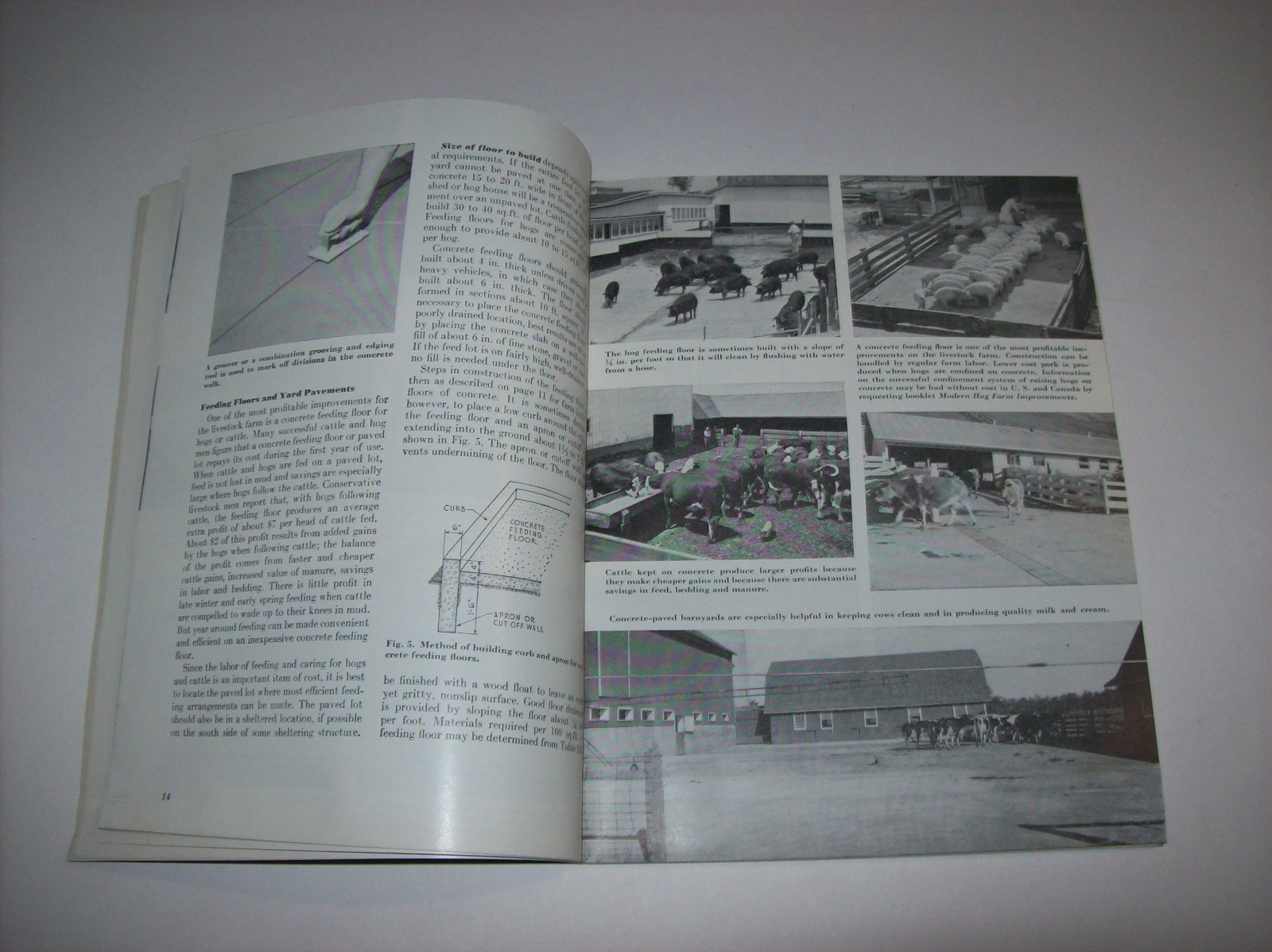Vintage 1946 HANDBOOK OF CONCRETE FARM CONSTRUCTION, Portland Cement Association