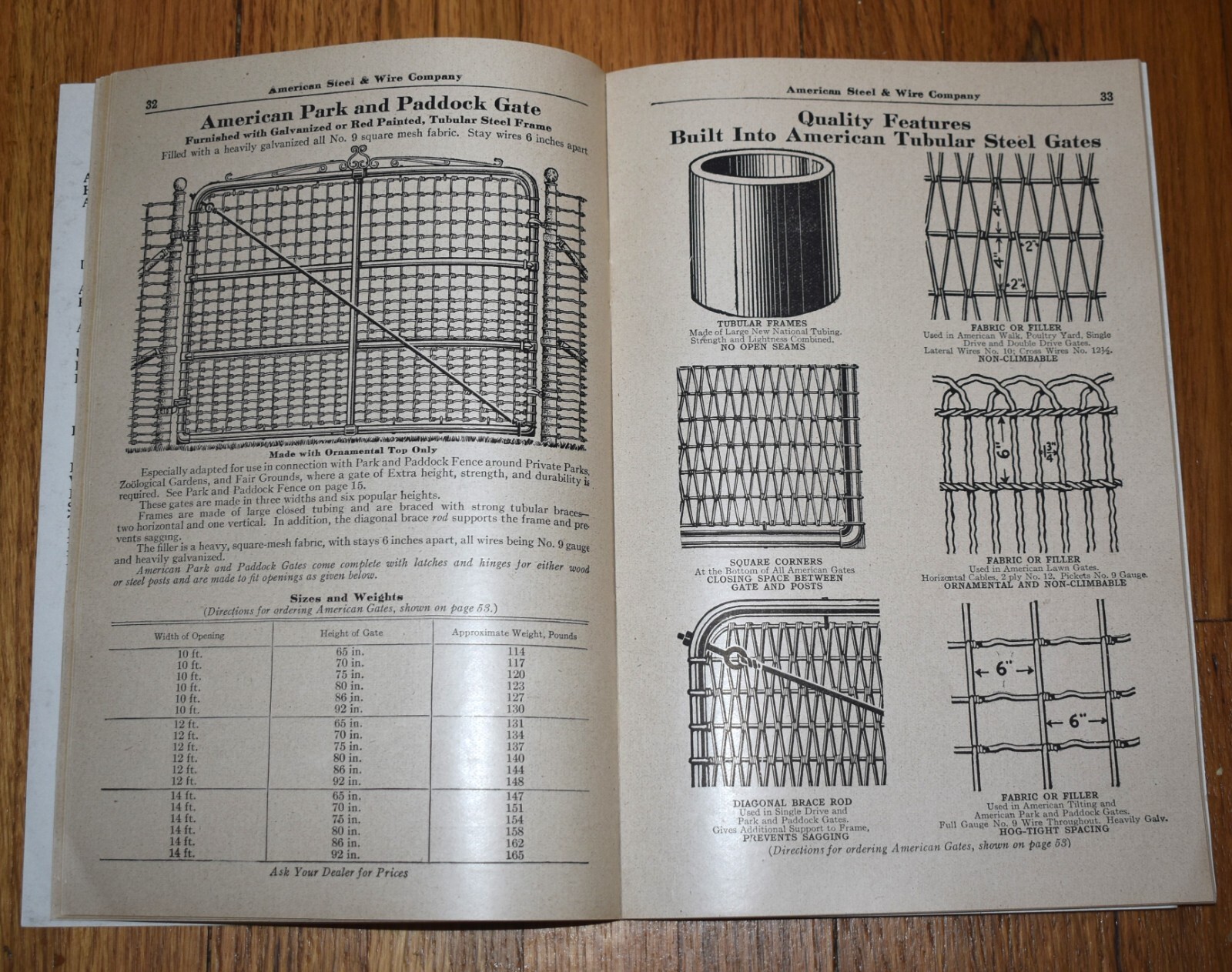 Vintage 1921 American Steel & Wire Farm Hog Sheep Cattle Fence Catalog Book