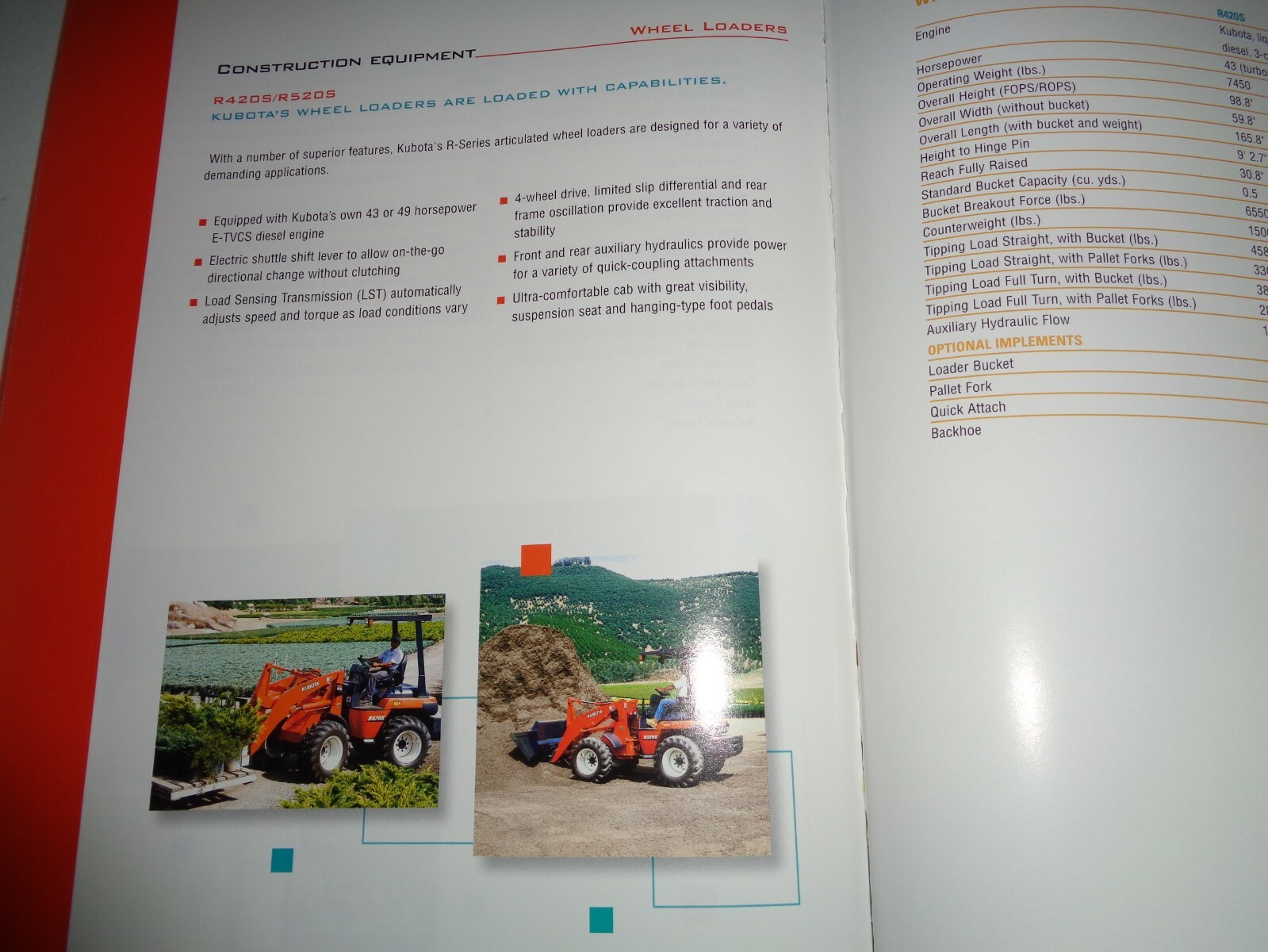 Kubota 2005 Full Line Sales Brochure Manual Tractor Excavator UTV Lawn Tractor
