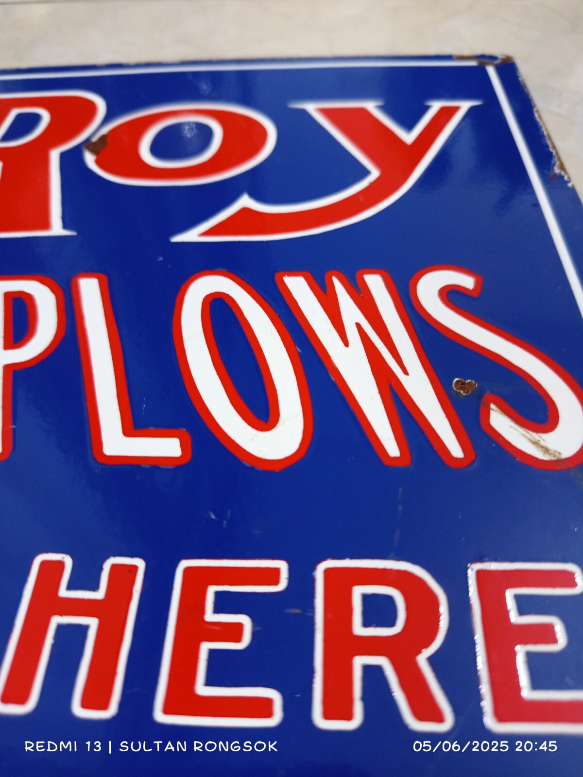 Double Side Le Roy Chilled Plows for Sale Here 34×25 cm Steel Plate Vintage Mod