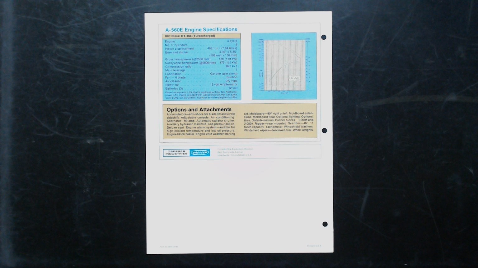Dresser A-560E Articulated Motor Grader Brochure Construction Mining
