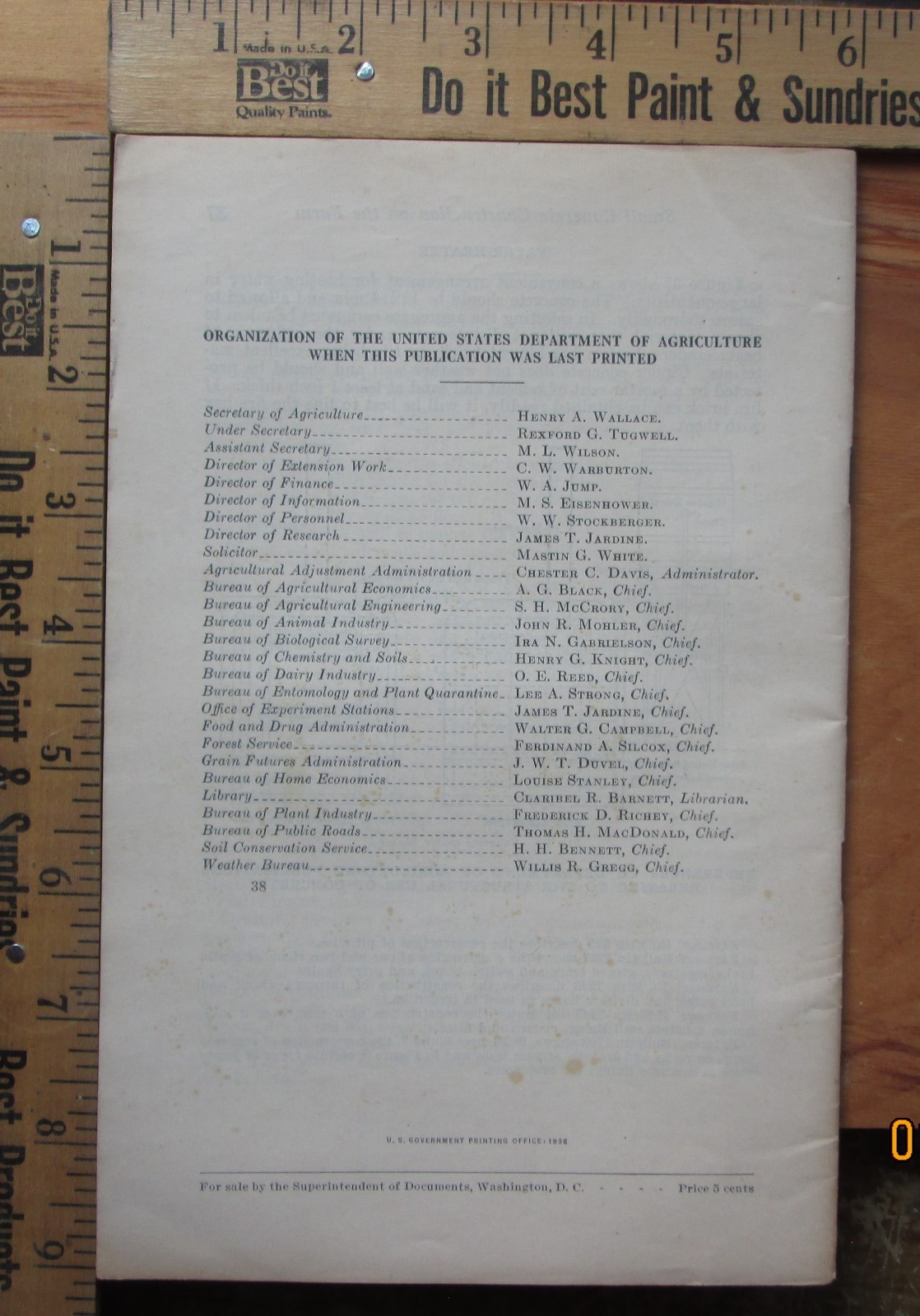 US Department of Agriculture Farmers Bulletin Small concrete construction 1933