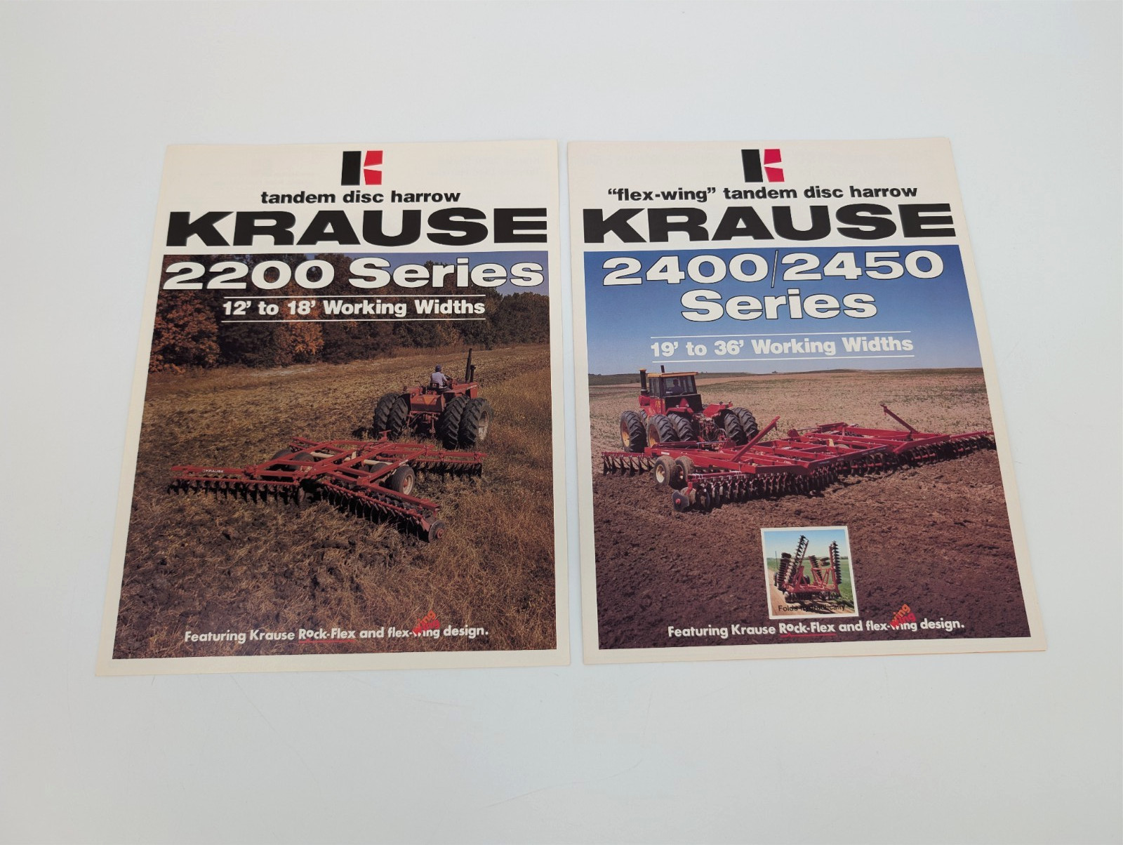 10pc LOT Vintage Krause Tandem Offset Heavy-duty Flex-wing Disc Harrow Brochures