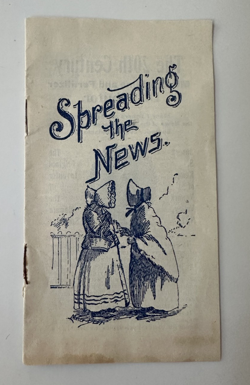 Spreading The News c1904 Manure Spreader J.S . KEMP NY Promotional Pamphlet Farm