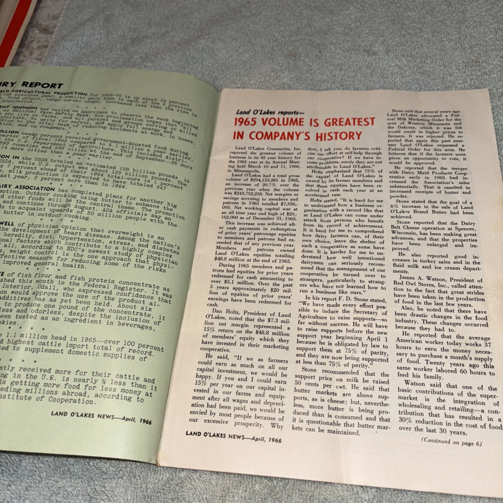 Vintage 1966 April Land O Lakes agricultural magazine