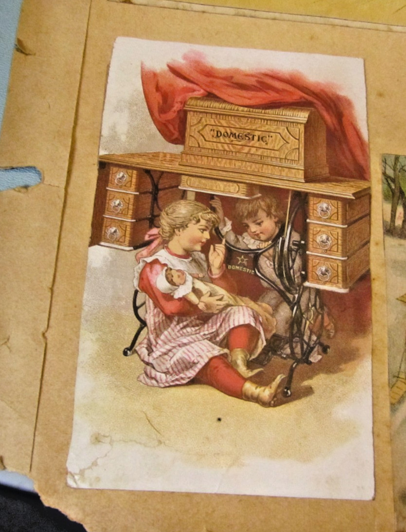 1890&rsquo;s The Biggle Dinner Farmers at the First Table Victorian Color Litho + Card