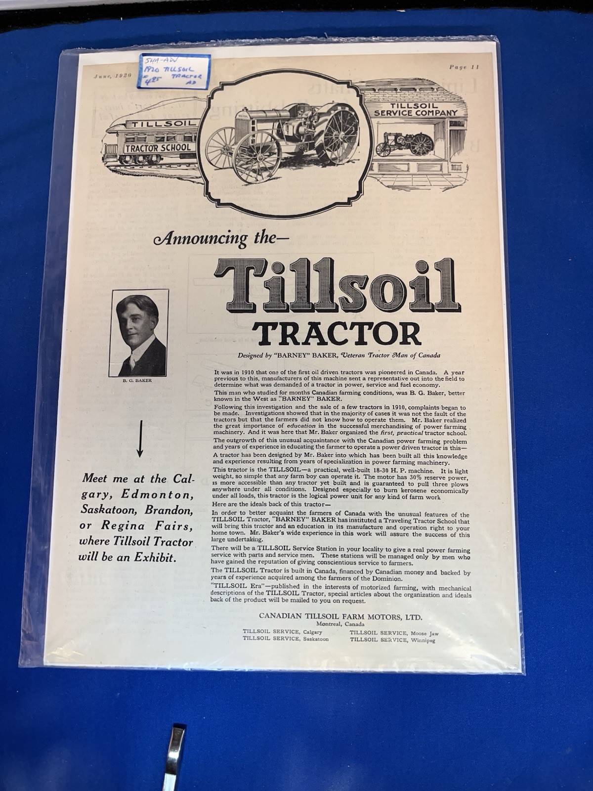 ANOTHER LOT OF 14 VINTAGE ORIGINAL FARM MACHINE ADS-1907 T0 1930-TAKE A LOOK!