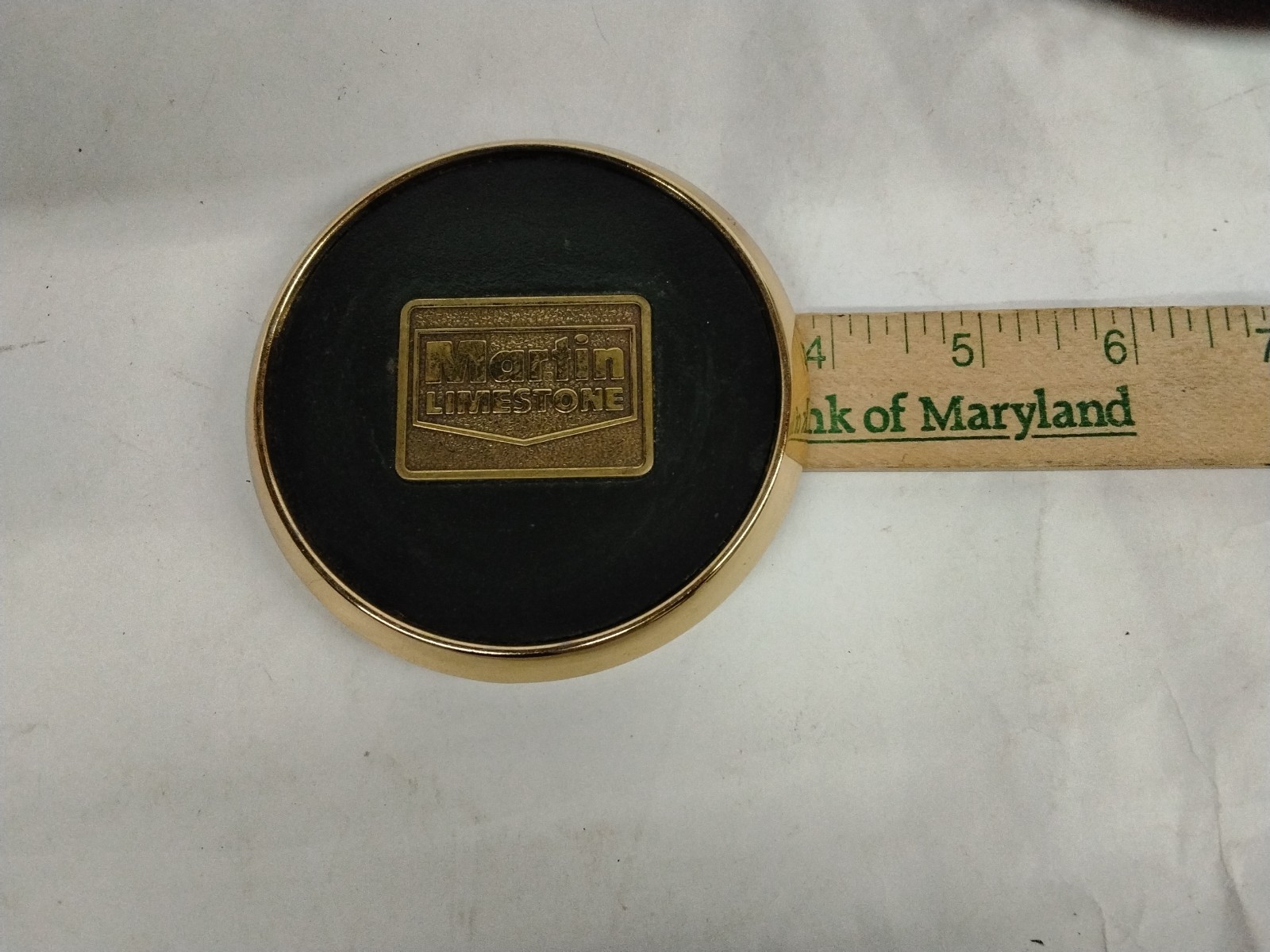 Vintage Martin Limestone Metal Coaster Blue Ball, Gap, New Holland PA