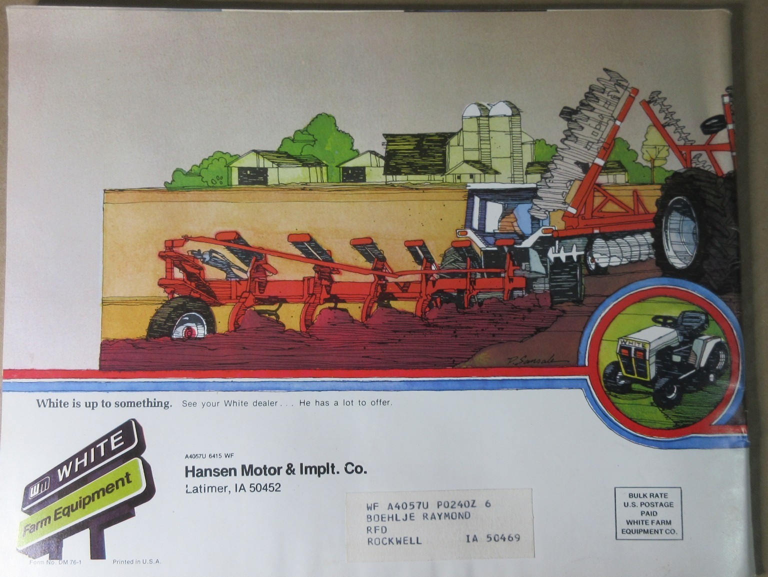 VINTAGE WHITE FARM EQUIPMENT 1976 FARM EQUIPMENT LINE BROCHURE FIELD BOSS