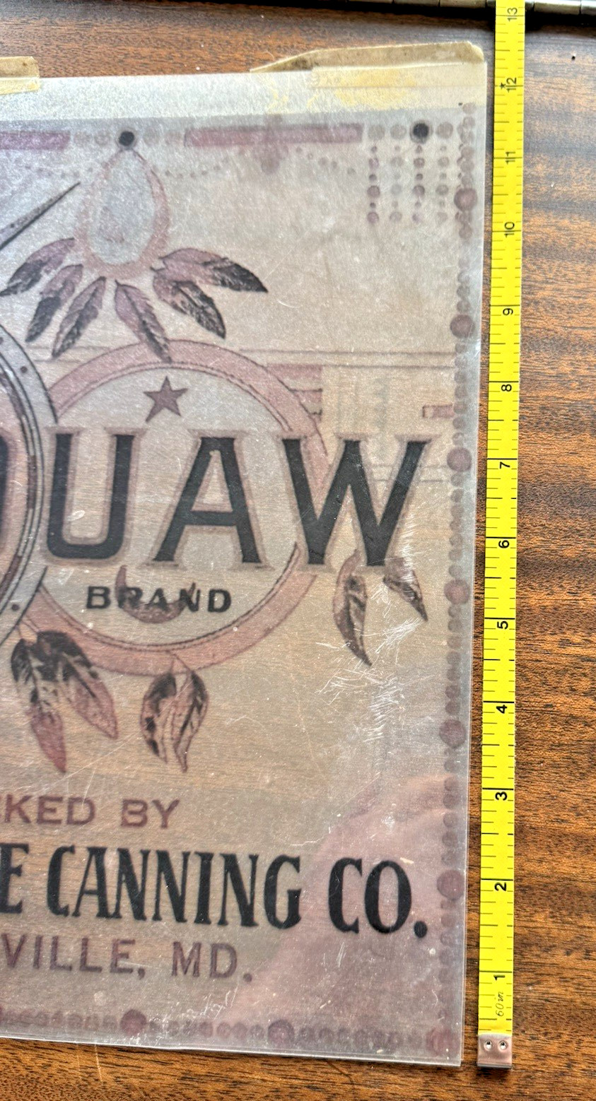 Rare Centerville Canning Co Squaw Brand Progressive Color Proof Transparency 4pg