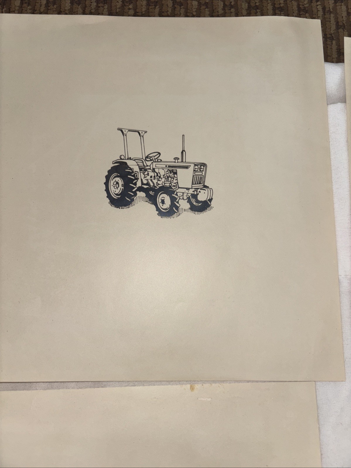 4 Vintage Tractor Prints + Combined Photo, 8” X 8” Perkins Engines, Inc Envelope